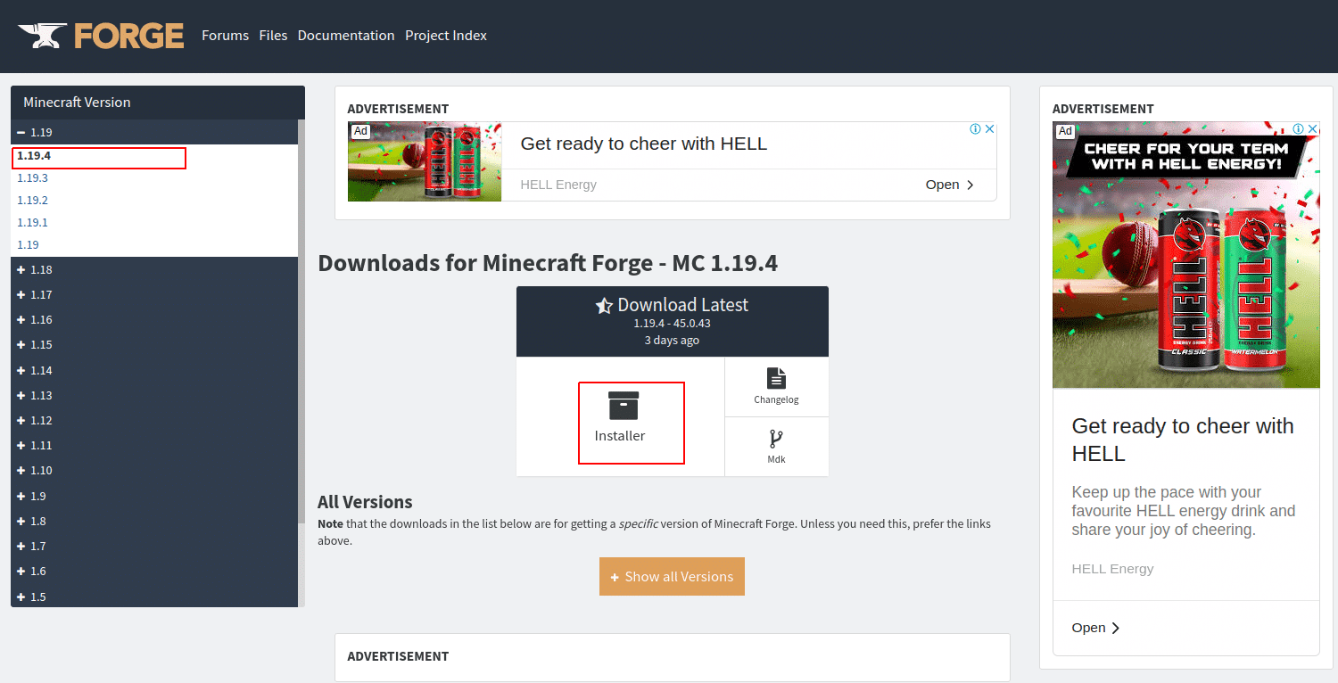 Minecraft Forge installer not opening or working in Windows 11