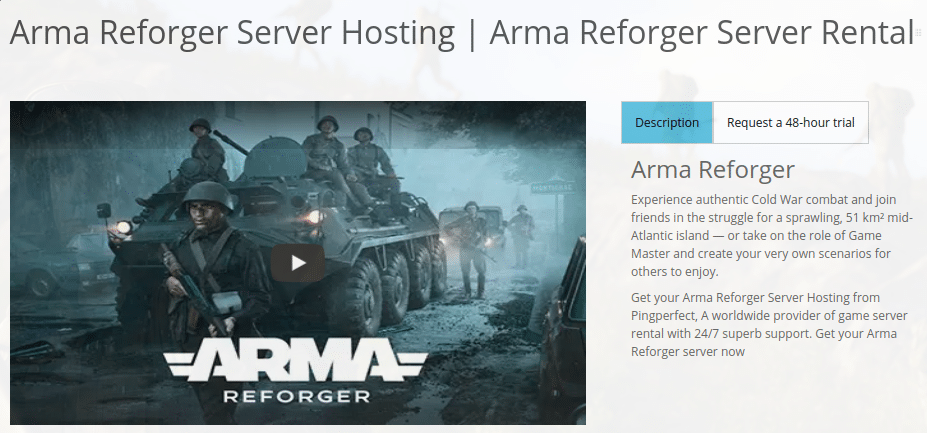 ArmaHosts - Stay warm this winter, play Arma! All servers