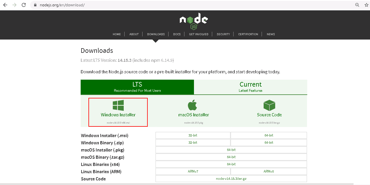 install node js amazon linux