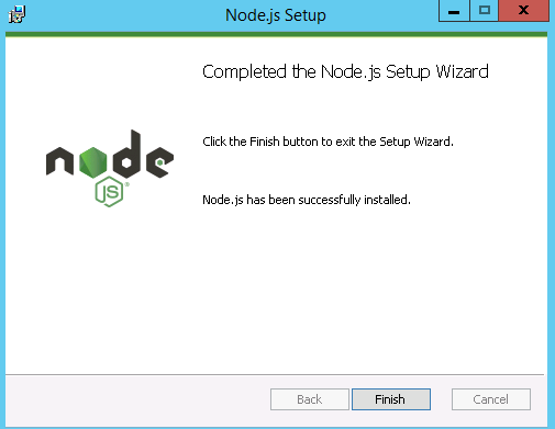 node.js finish setup