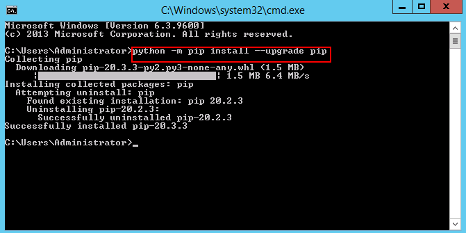 install specific version pip