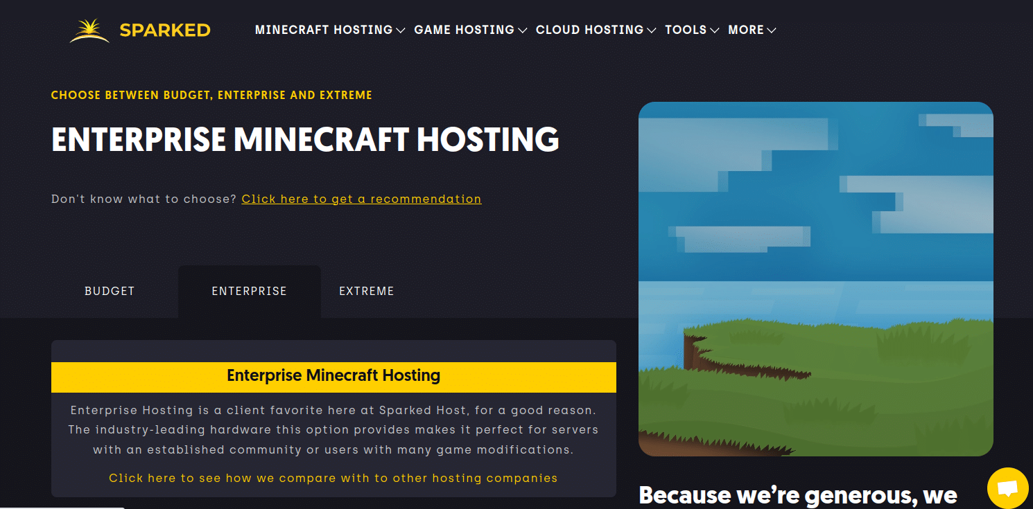 sparked host cheap modded minecraft server hosting