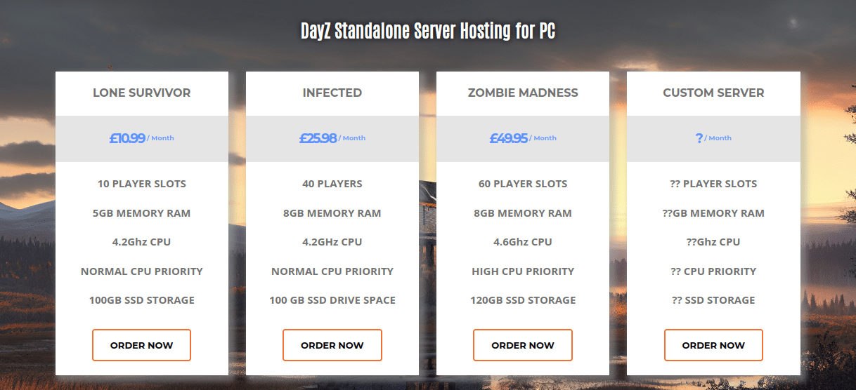 gtxgaming best dayz server hosting