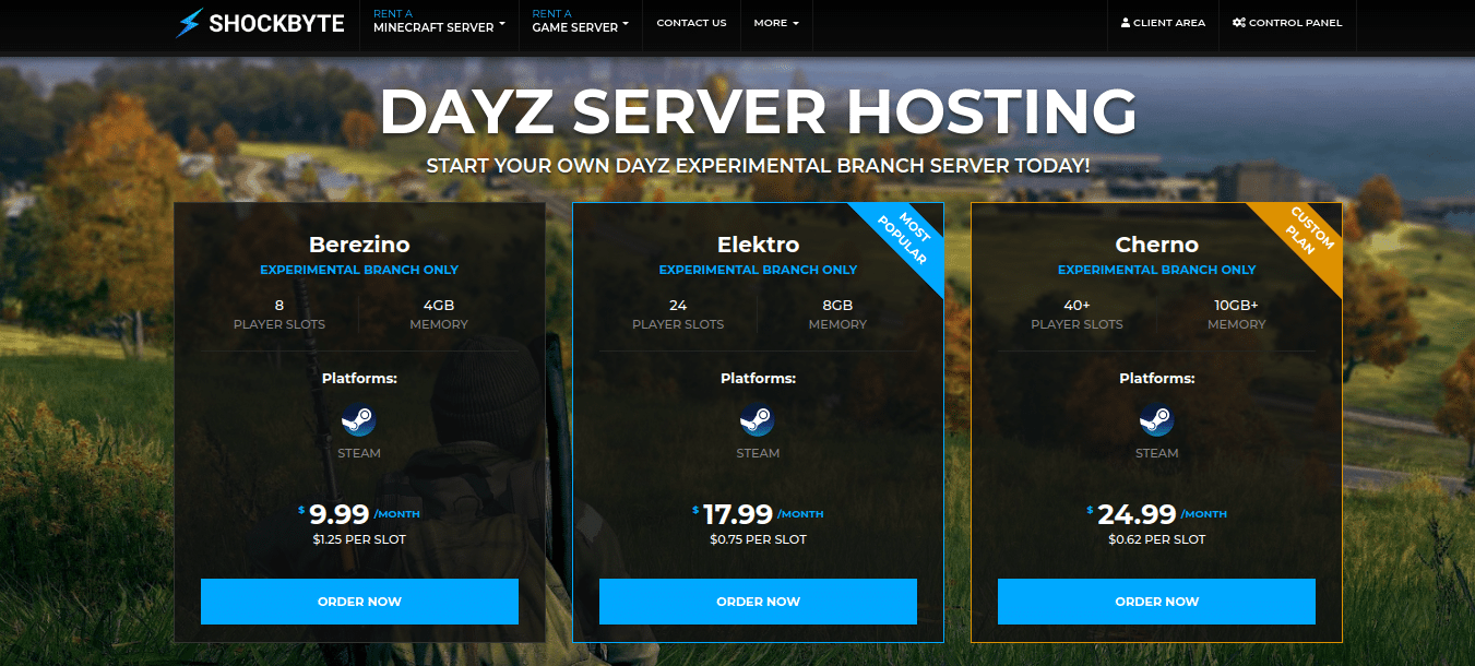 shockbyte dayz server hosting