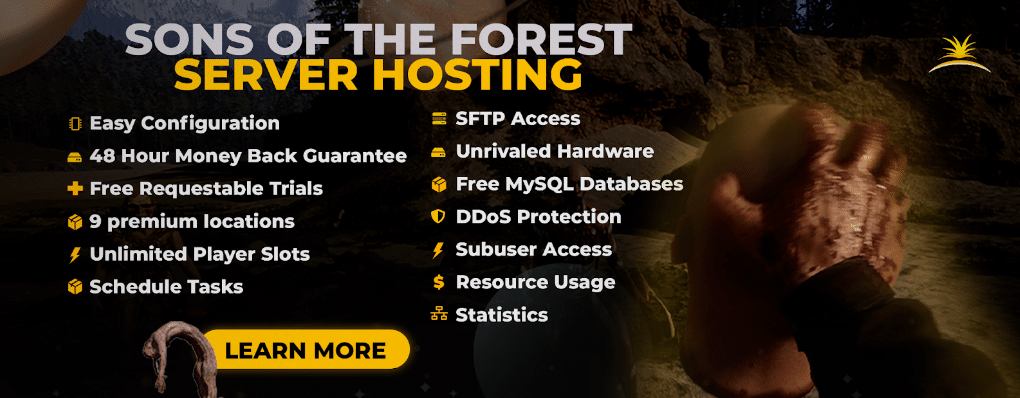 Sons of the Forest Game Server Hosting - Blue Fang Solutions LLC