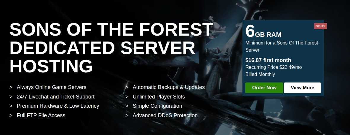 sons of the forest dedicated server