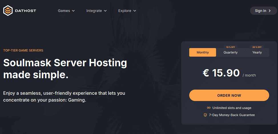 dathost soulmask server hosting free
