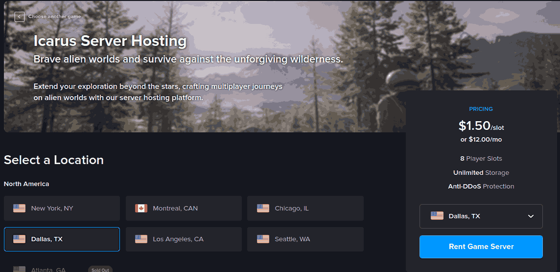 hosthavoc icarus server hosting free