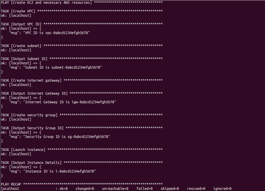 create an ec2 instance with ansible