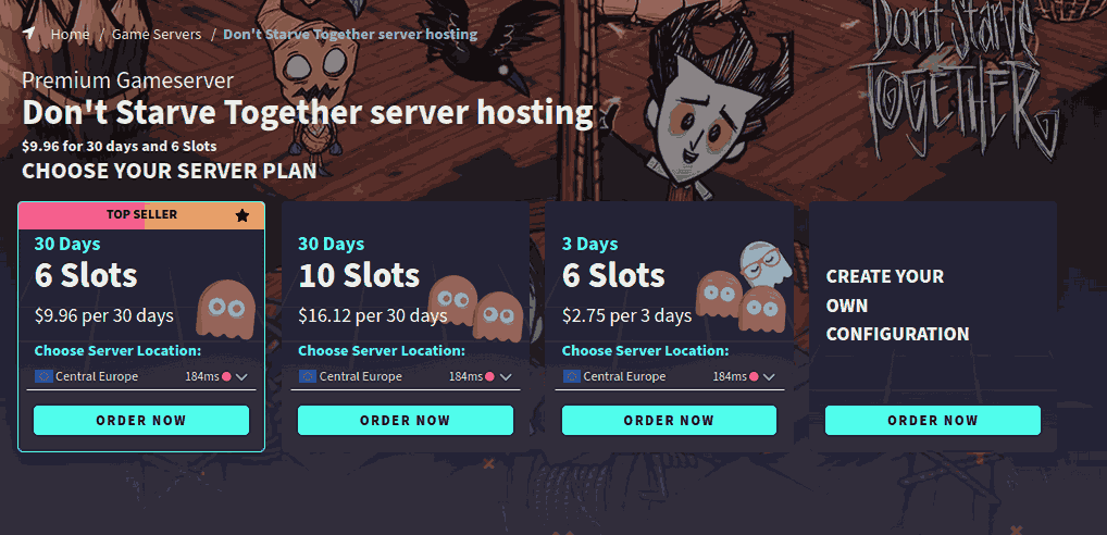 g-portal cheap don't starve together server hosting