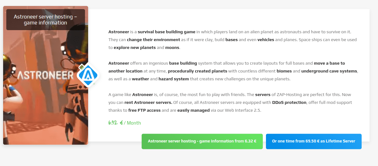 Zap Astroneer Hosting