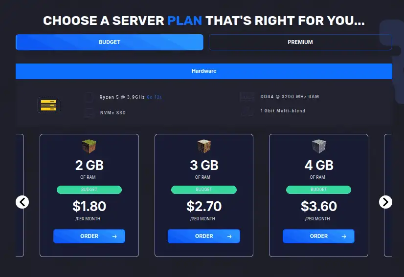 GravelHost bedrock server hosting
