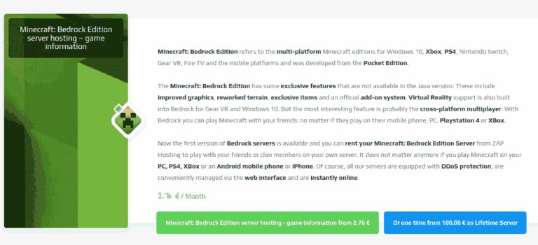 5 Best Minecraft Bedrock Server Hosting - Cheap and Reliable