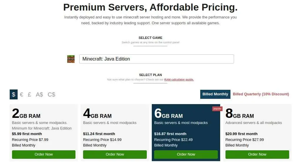 apex minecraft server hosting