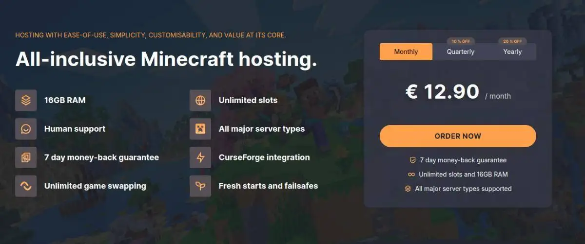 dathost premium minecraft server hosting