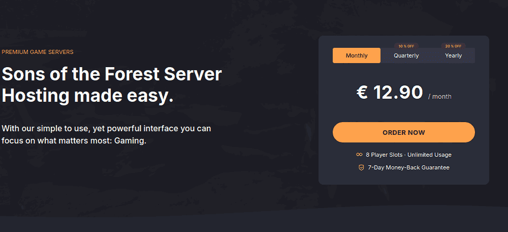 dathost sons of the forest server hosting