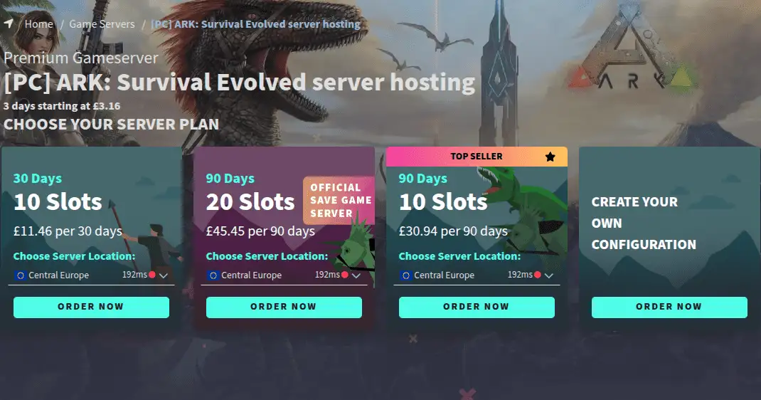 g-portal ark server hosting
