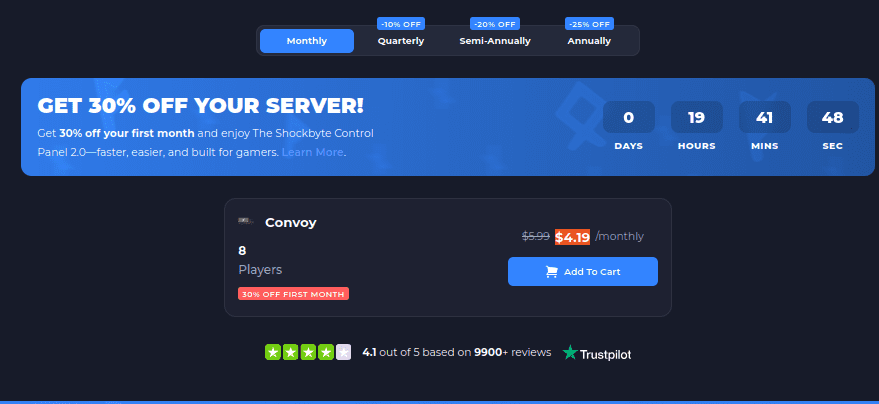 shockbyte cheap Euro Truck Simulator 2 Server Hosting