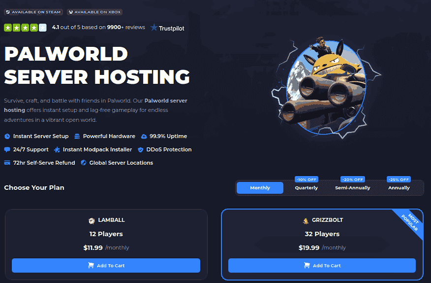 shockbyte palworld server hosting