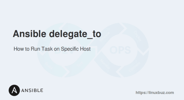 Ansible delegate_to Module