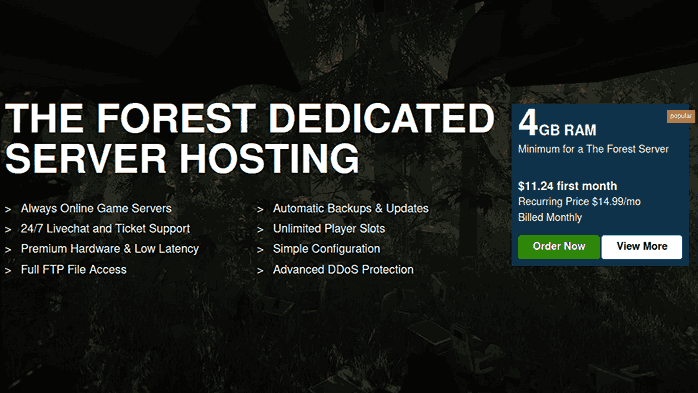 apexhosting the forest server hosting