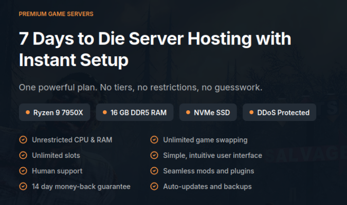 dathost 7 days to die server hosting