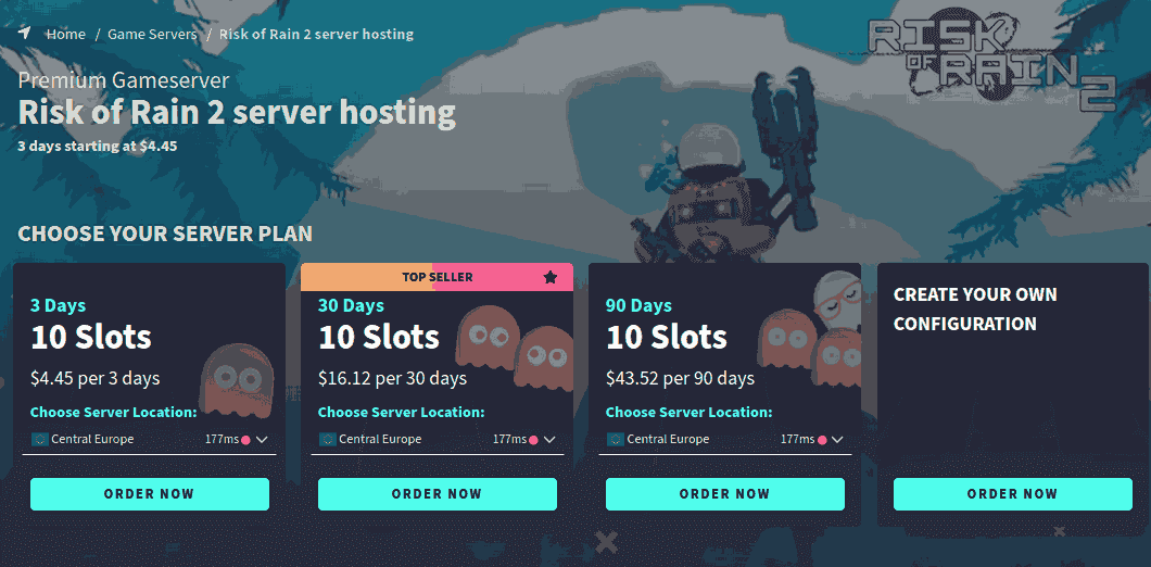 g-portal Best Risk of Rain 2 Server Hosting