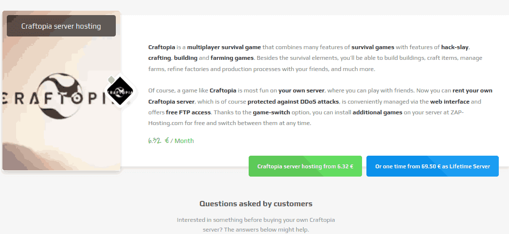 zap-hosting best Craftopia Server Hosting