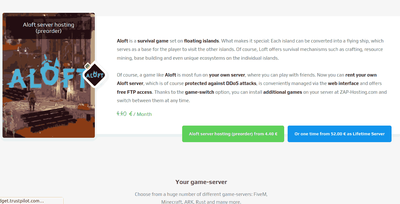 zap-hosting best aloft server hosting