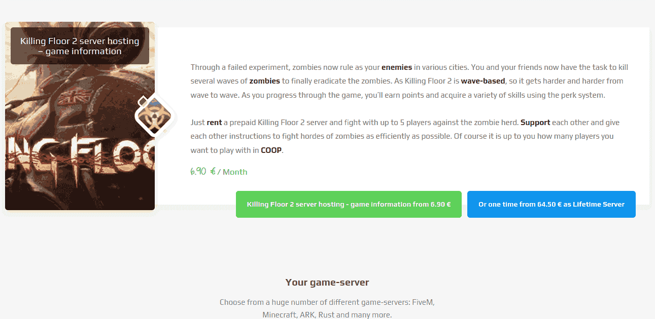 zap-hosting killing floor 2 dedicated server