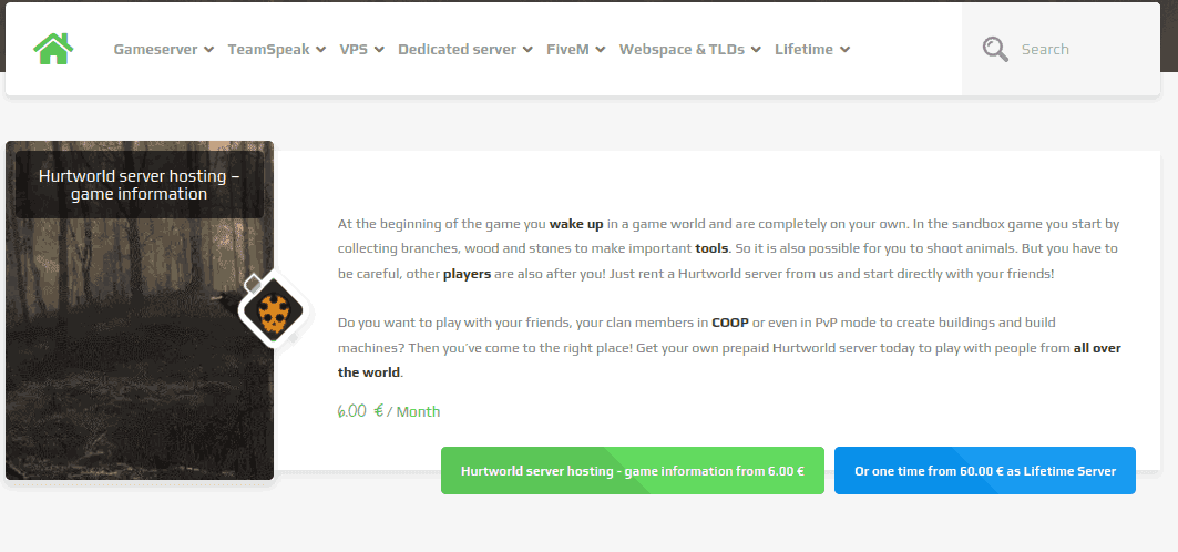Zap-hosting cheap Hurtworld server hosting