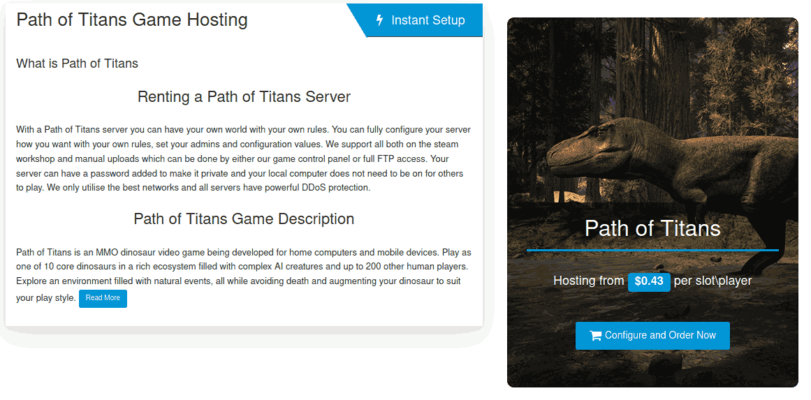 citadel best Path of Titans hosting