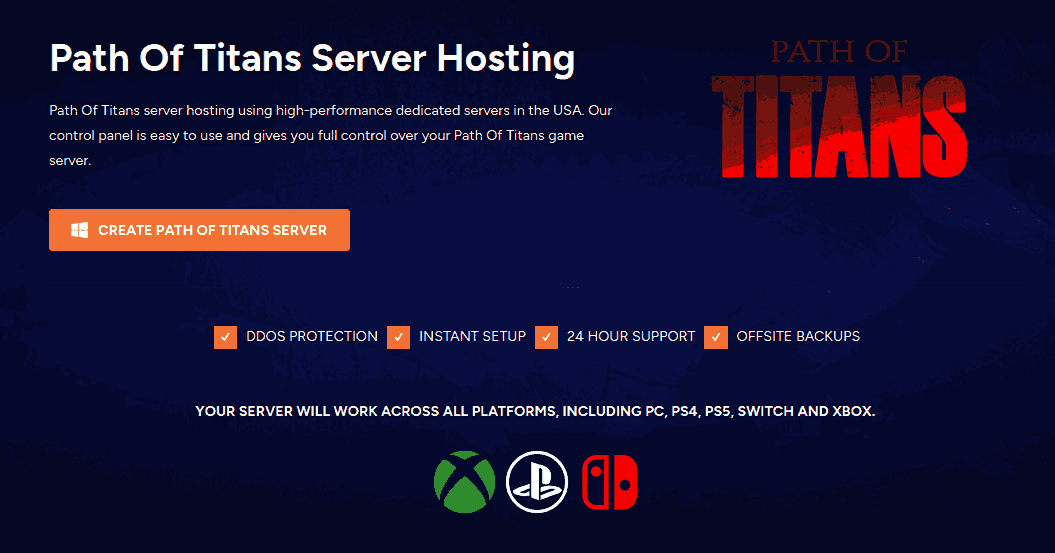 gtxgaming best Path of Titans server hosting