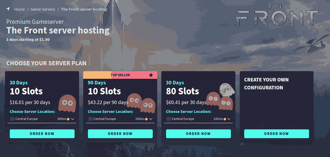 g-portal The Front Server Hosting