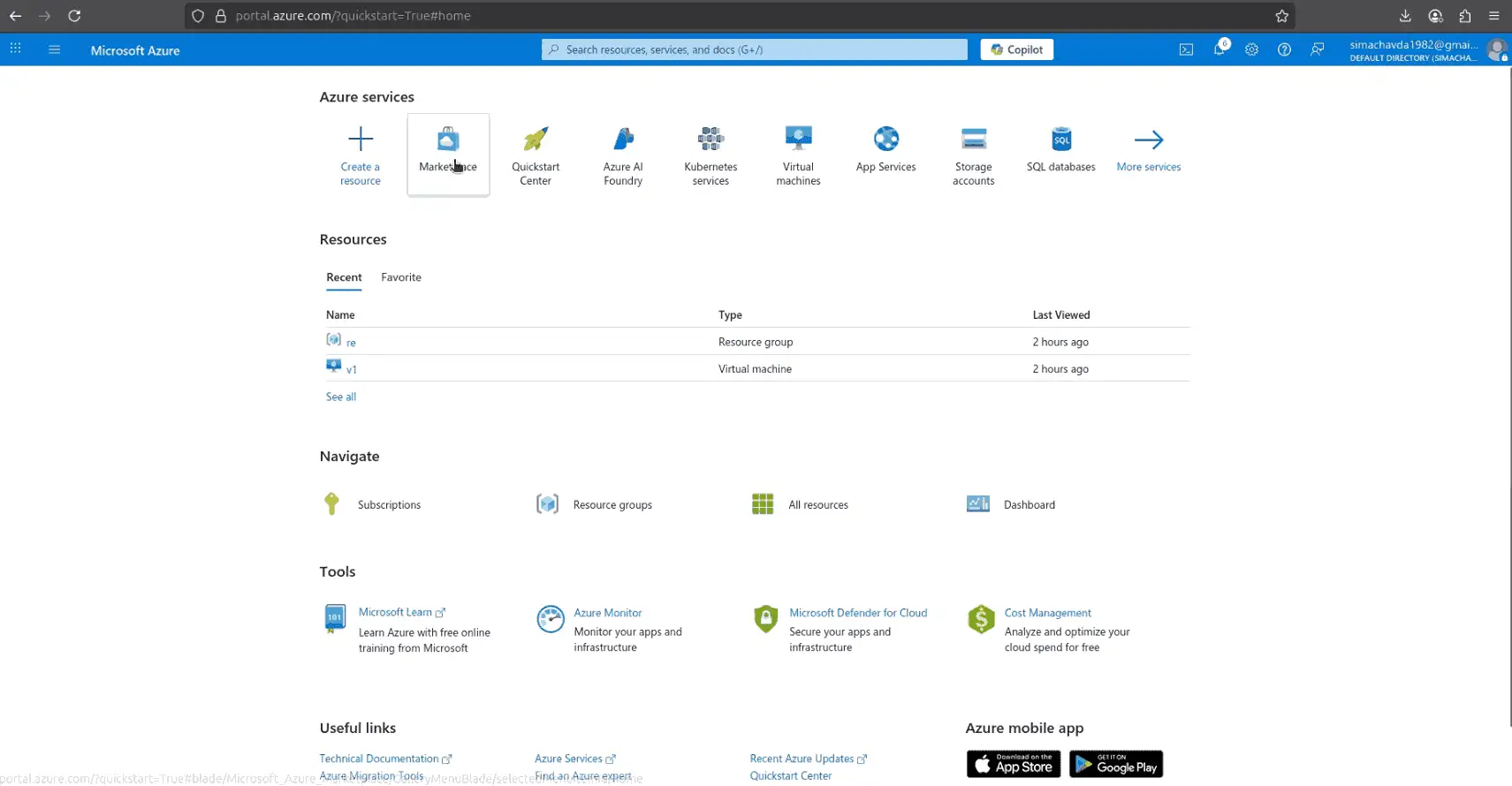 azure marketplace