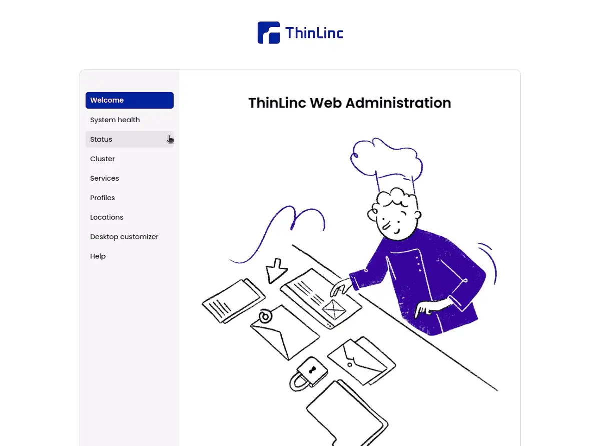 ThinLinc Control Panel Dashboard