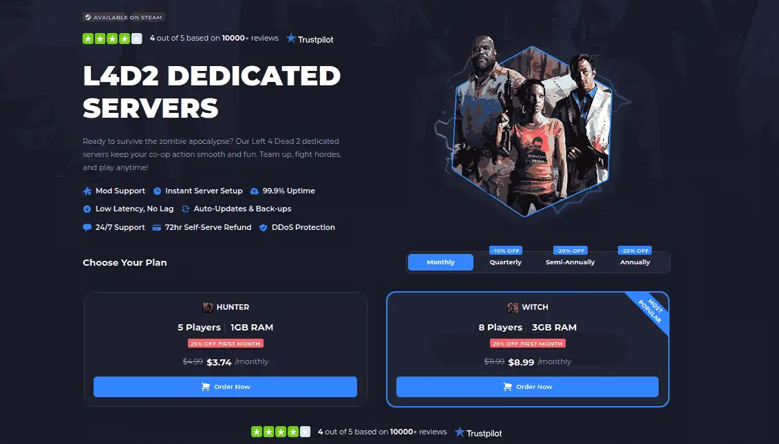 shockbyte cheap Left 4 Dead server