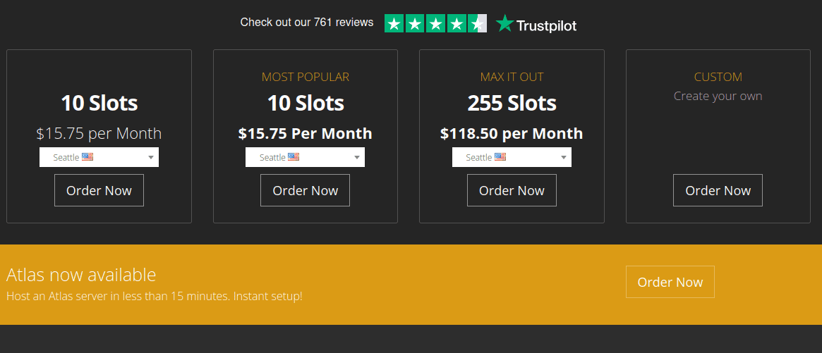 survival server ATLAS hosting