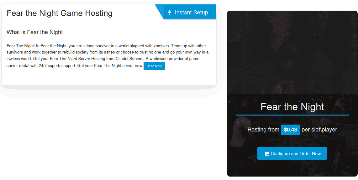 affordable fear the night hosting citadel servers