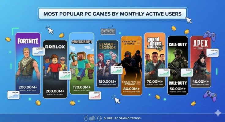 Most Popular PC Games by Monthly Active Users