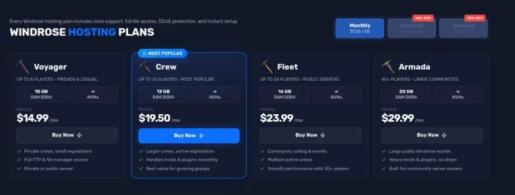 gravelhost windrose hosting