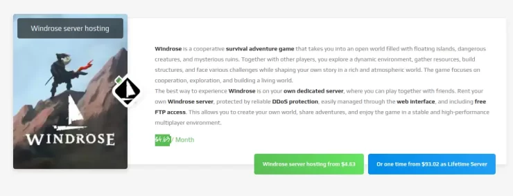 zap-hosting cheap windrose hosting