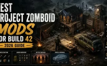 Best Project Zomboid mods for Build 42 in 2026 featuring vehicle, crafting, survival, map, and multiplayer mods